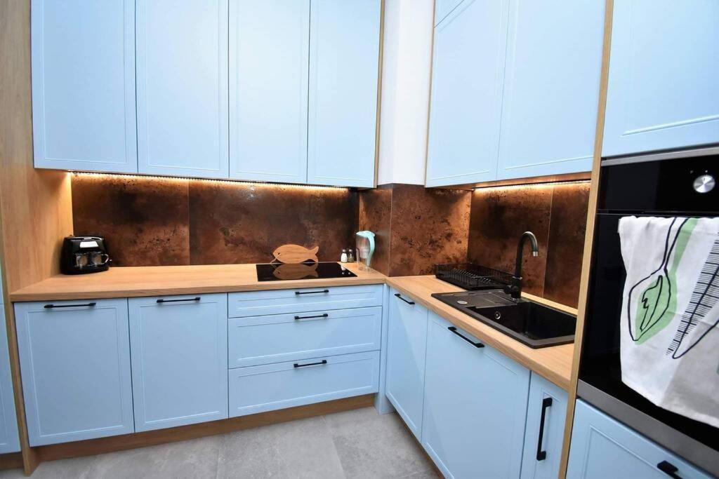 Apartament Blue Bastion Walowa 23C Z Klimatyzacja I Miejscem Parkingowym W Podziemnym Parkingu Danzica Esterno foto