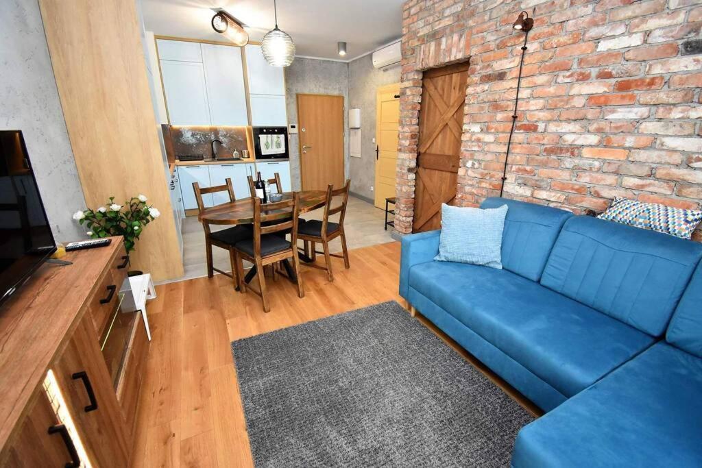 Apartament Blue Bastion Walowa 23C Z Klimatyzacja I Miejscem Parkingowym W Podziemnym Parkingu Danzica Esterno foto